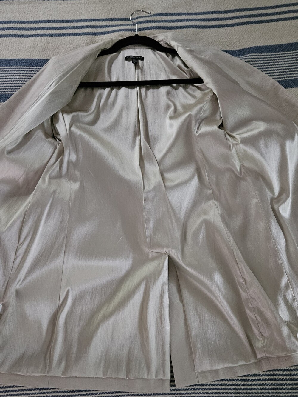 Eileen FIsher Polished Ramie Stretch Jacket Blazer - Picture 9 of 11